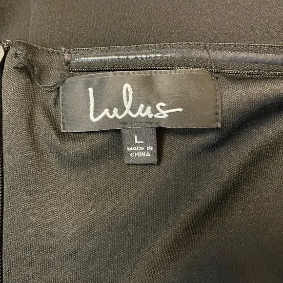 Lulus Over The Swoon Black Off Shoulder Fitted Mini Size Lg - Picture 3 of 5